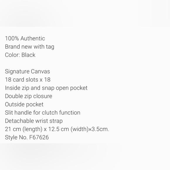 Coach Dark Leather Wristlet - Picture 4 of 5